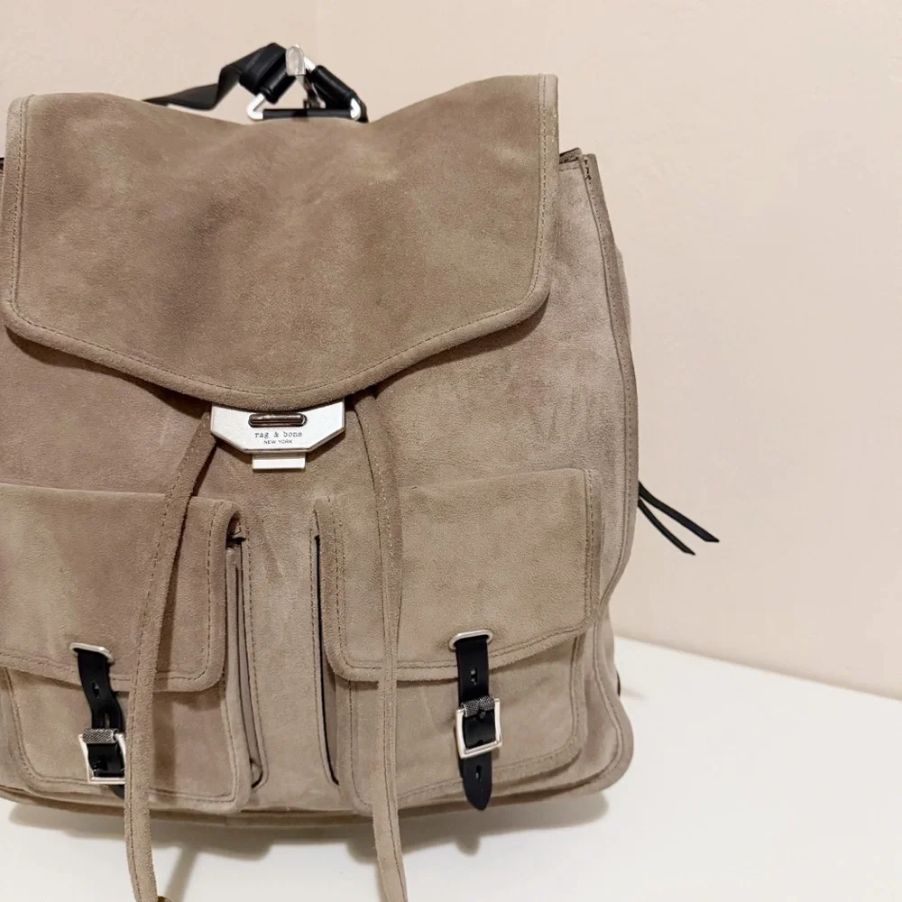 rag & bone Suede Taupe Backpack